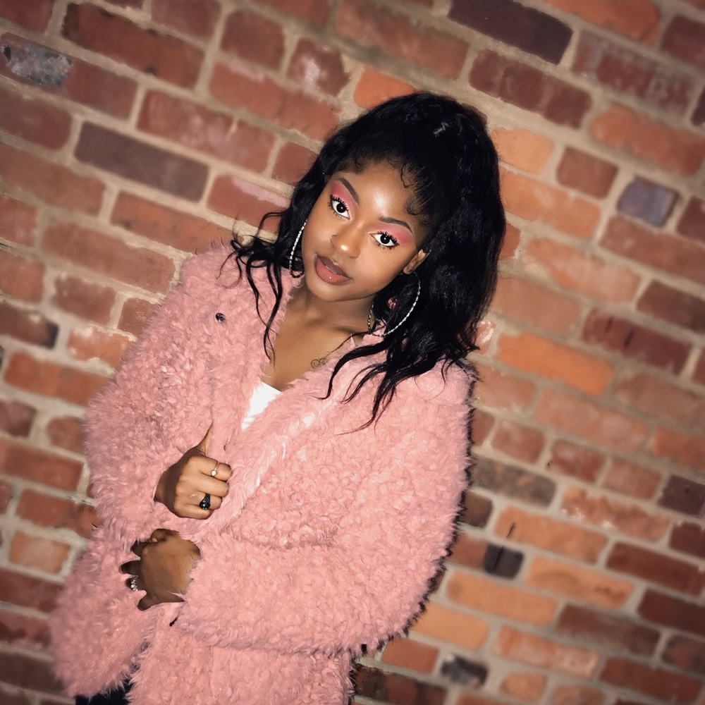 pink fuzzy fashion nova jacket